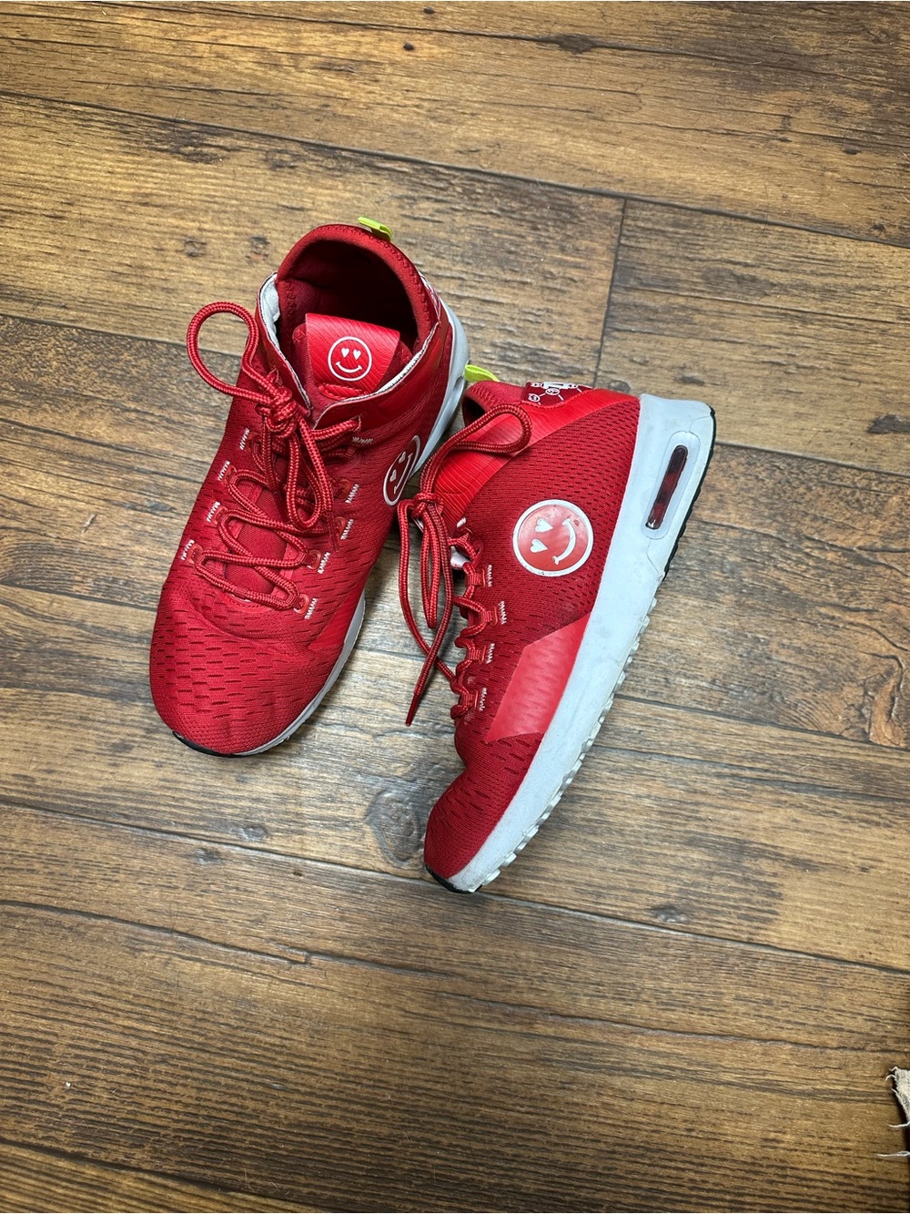 Zumba Fitness Red Athletic Sneakers with Smiley Logo